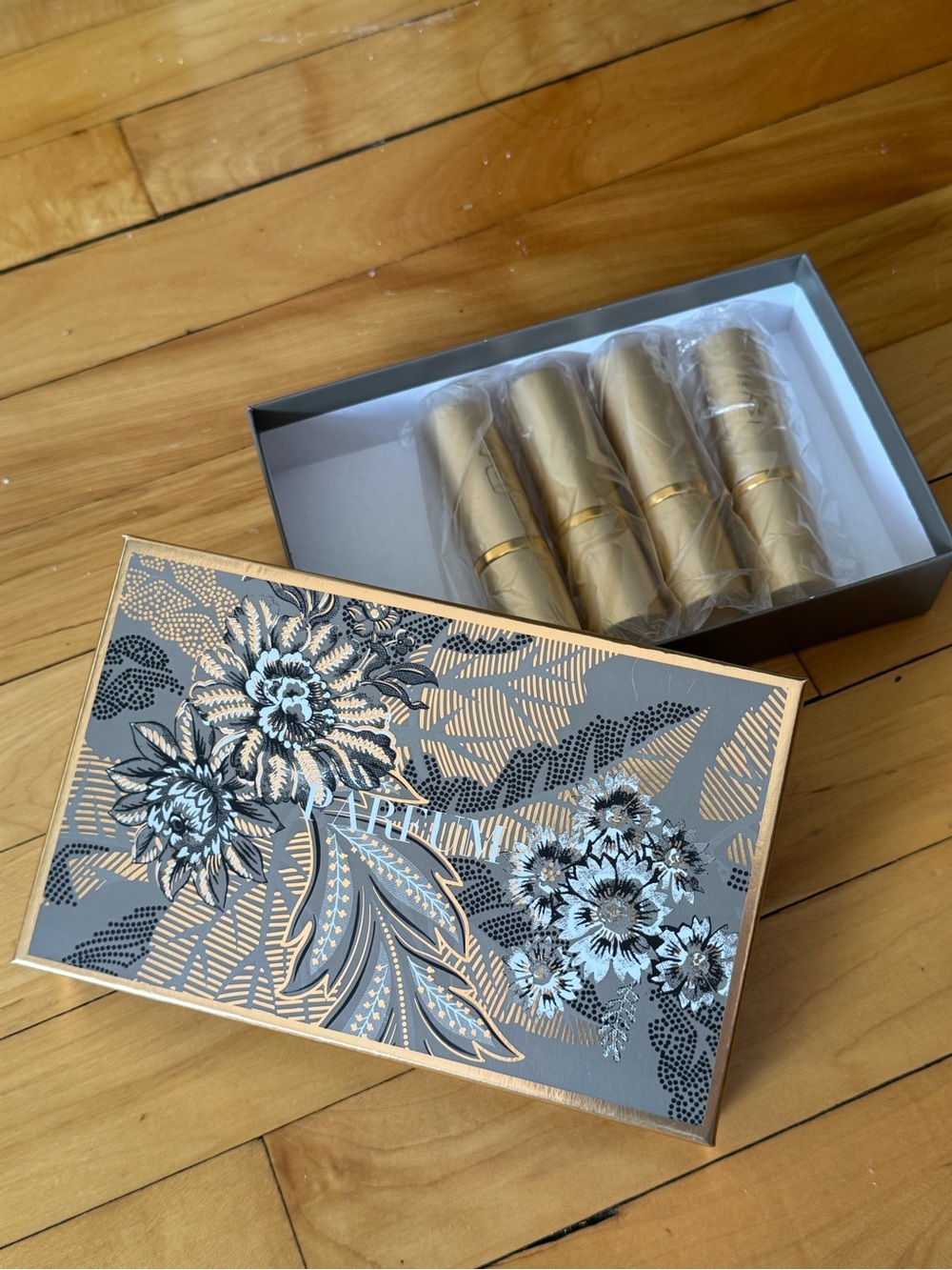 Set of 4 Portable Travel Perfume Atomizers by Fragonard – Brand New